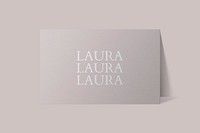 Business card mockup psd in gray tone