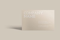 Business card mockup psd in gold tone