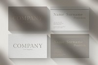 Luxury business card mockup psd with front and rear view