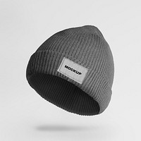 Beanie knitted hat mockup psd