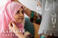 Ramadan Kareem banner with greeting 