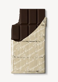 Chocolate bar mockup, product packaging psd
