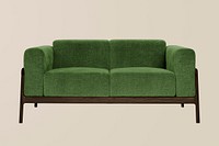 Mid century modern sofa psd living room furniture mockup