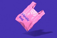 Plastic grocery bag mockup psd