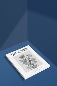 Magazine book cover mockup psd, editable design