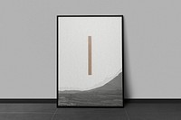 Photo frame mockup, realistic wall home decor psd