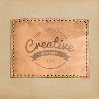 Jeans leather label mockup, apparel business branding with logo psd