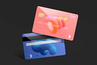 Credit card mockup psd 