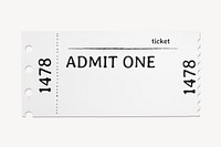 Ticket paper collage element