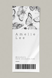 Clothing tag stationery collage element