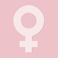 Females gender symbol collage element psd