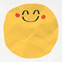 Smiling emoji, happy yellow emoticon