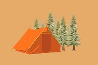 Camping tent  illustration background
