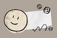 Smiley emoji  doodle background