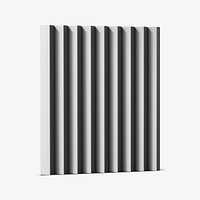 Gray wall paneling sample, 3D element