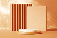 Orange 3D aesthetic product backdrop