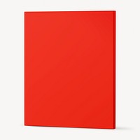 Red rectangle shape, 3D rendering graphic
