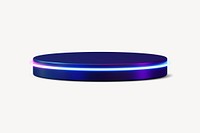 Neon purple podium, product stand in 3D design