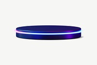 Neon purple podium, product stand in 3D design psd