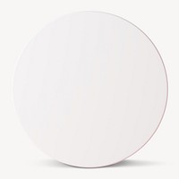 White circle shape, 3D rendering graphic