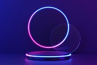 3D neon purple product background