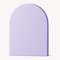 Purple arch shape, 3D rendering graphic