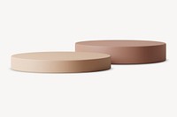 Earth tone nude podium, product display stand