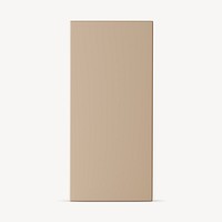 Beige rectangle shape, 3D rendering graphic