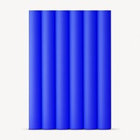 Blue wall paneling sample, 3D element