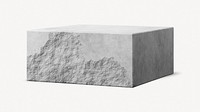 White concrete podium, 3D product display psd