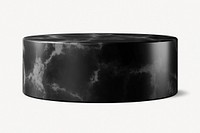 Black marble podium, 3D aesthetic product display psd