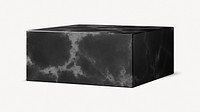 Black marble podium, 3D aesthetic product display