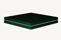 Green square podium, 3D product display