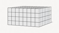 Grid pattern podium, 3D square shape 