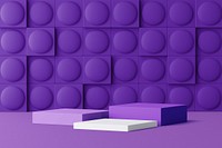 Pop fidget pattern product background, 3D purple design