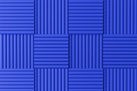 Blue acoustic foam background, soundproofing wall panel