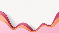 3D pink wave border background psd