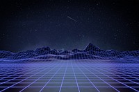 Retro futuristic vaporwave background, neon blue design