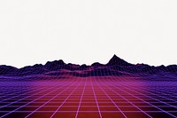 Retro futuristic vaporwave border background