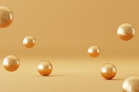 3D gold bubbles product background