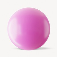 Pink circle shape, 3D rendering graphic