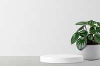 Minimal 3D product background with podium