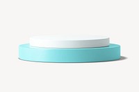 3D turquoise podium, product display stand