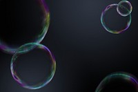 3D holographic bubble background, dark blue design