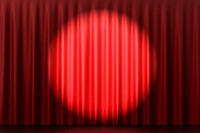 Red curtain product background with spotlight 