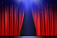 Red opening curtain product background