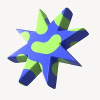 Abstract starburst, 3D geometric shape