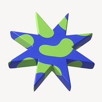 Abstract starburst, 3D geometric shape