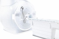 MRI scanner room, medical background