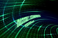 Digital tunnel effect psd, digital remix